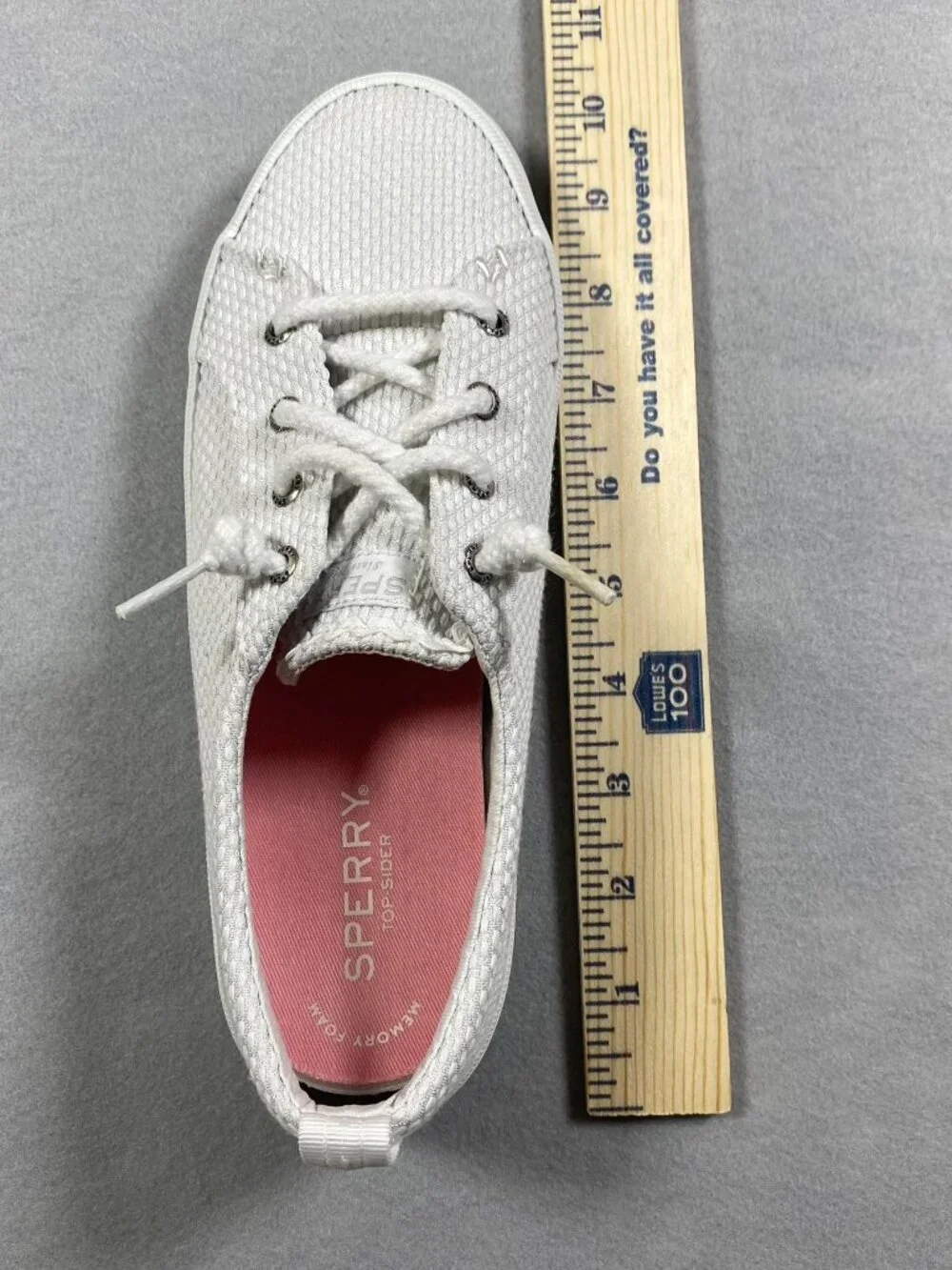 Sperry Crest Vibe Textured White Memory Foam Comfort Sneakers Womens Size 7
